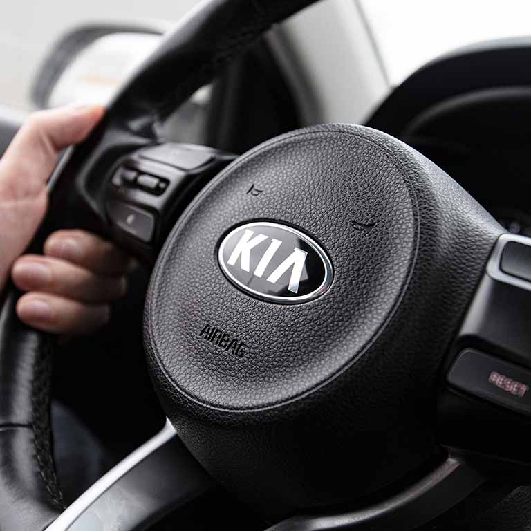 Kia Steering Wheel With Hand