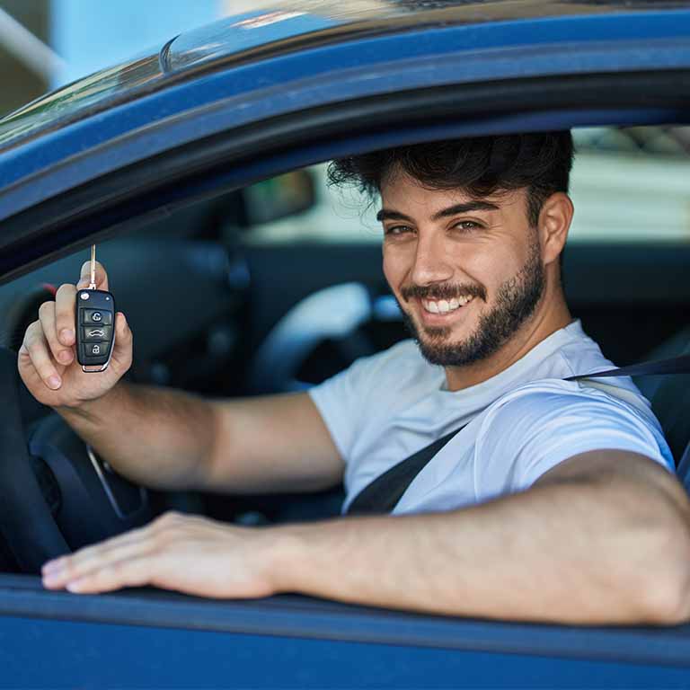 Happy New Driver With Key
