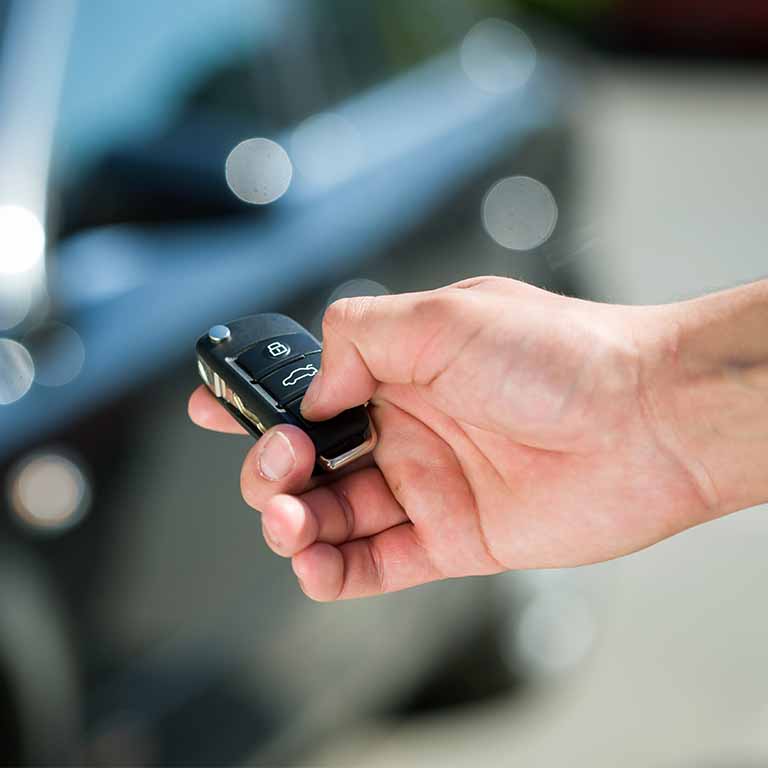 Clicking Car Key In Hand