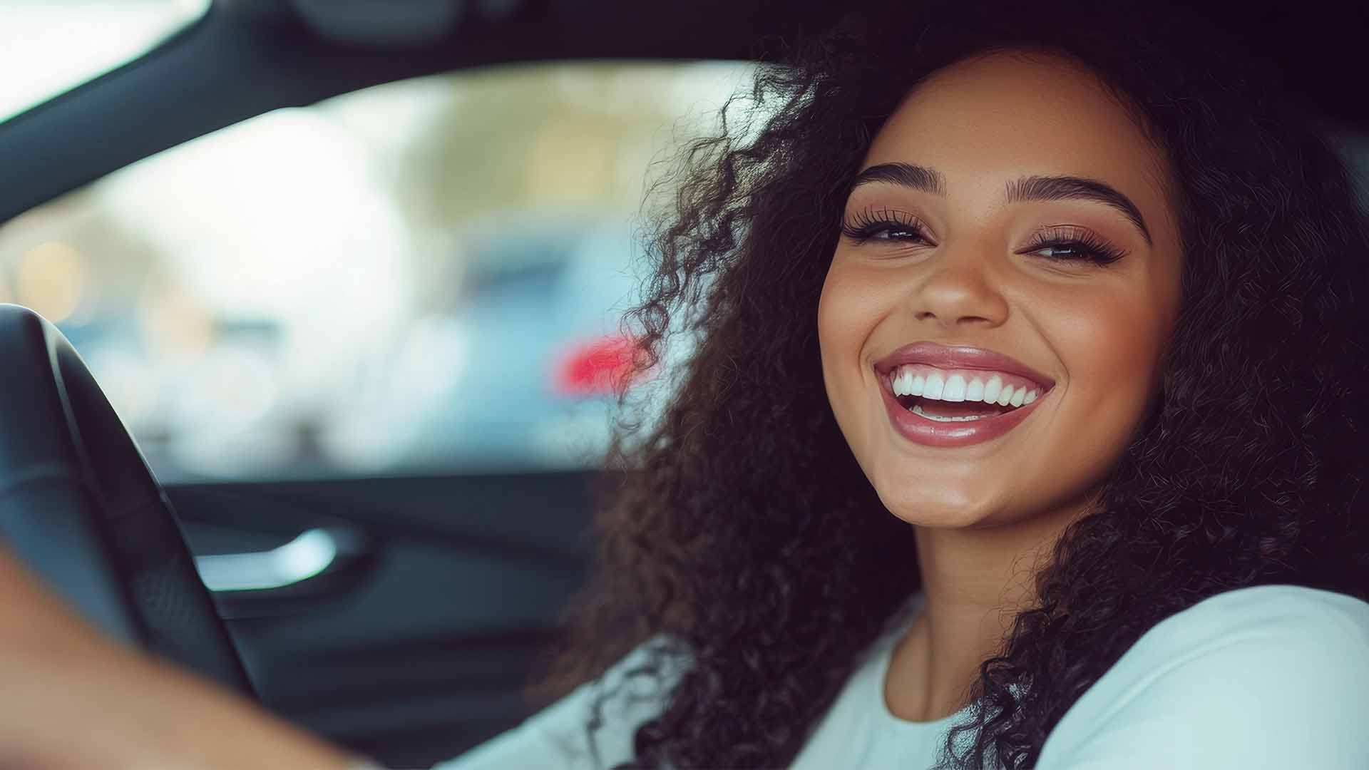 Happy Car Woman