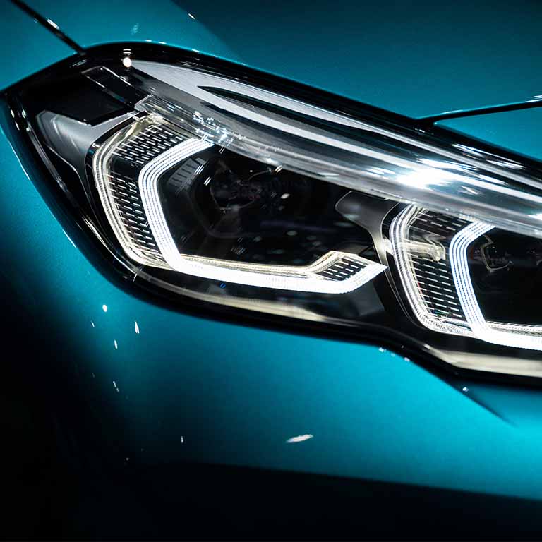 Blue Car Headlights